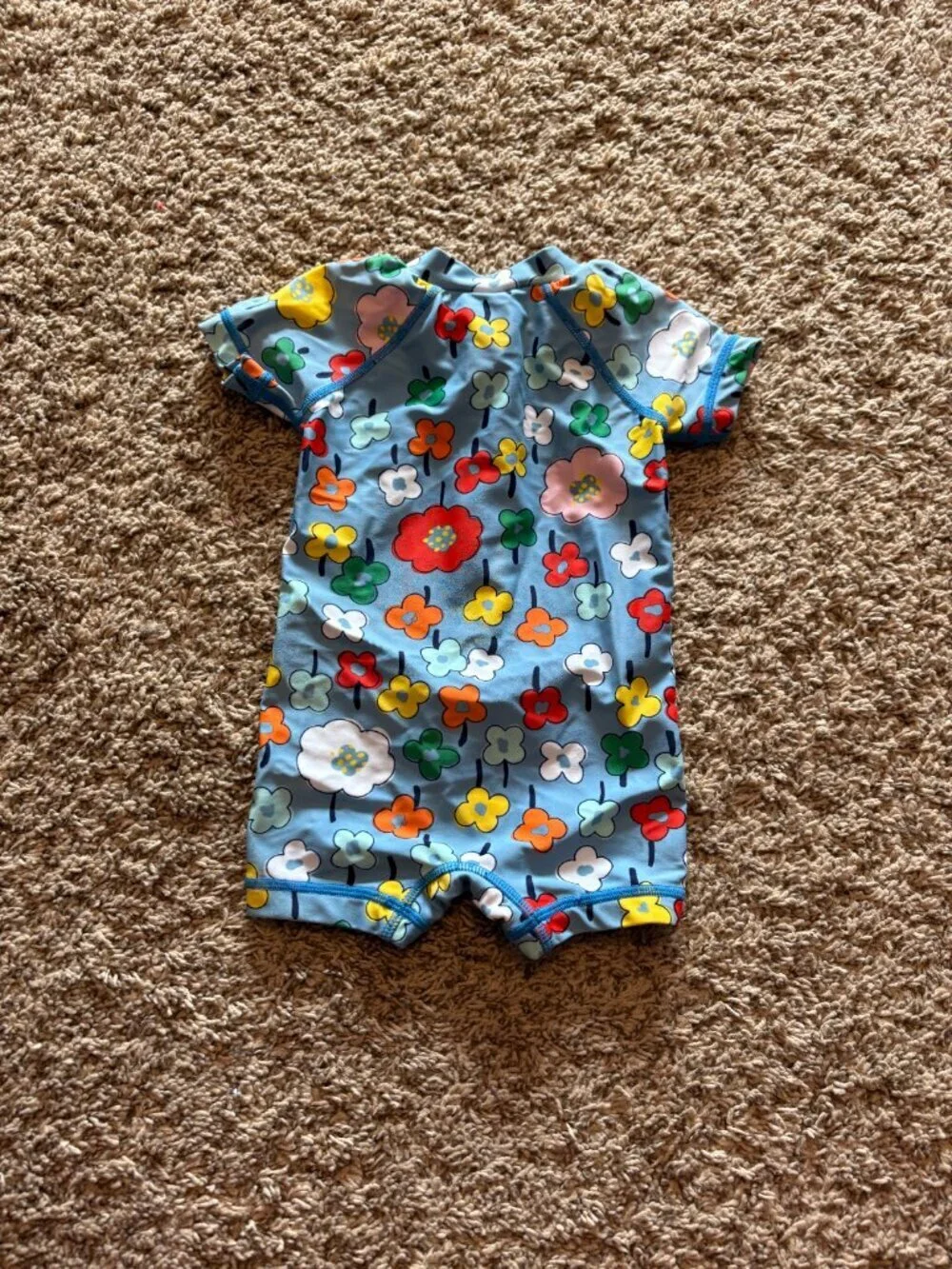 Hanna Andersson flower zip up rash guard swimsuit